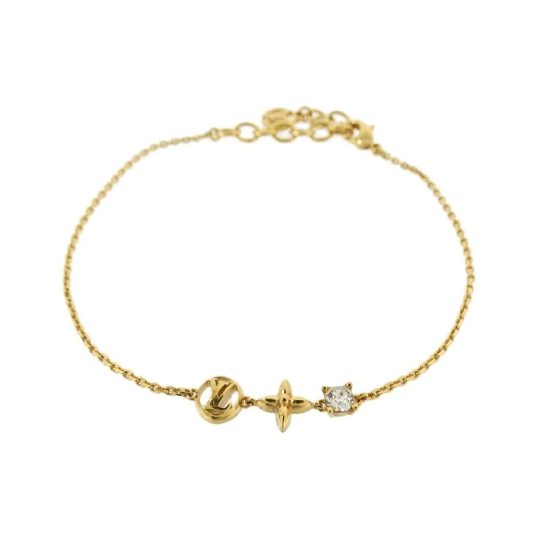 LOUIS VUITTON PETIT LOUIS BRACELET GOLD: Louis Vuitton Petit Louis Bracelet gold Brand: Louis Vuitton Type/Style: Bracelet Material: Leather, Color: Gold Size: Length 16-19.5 cm Accessories: None Accessories Notice: When purchasi