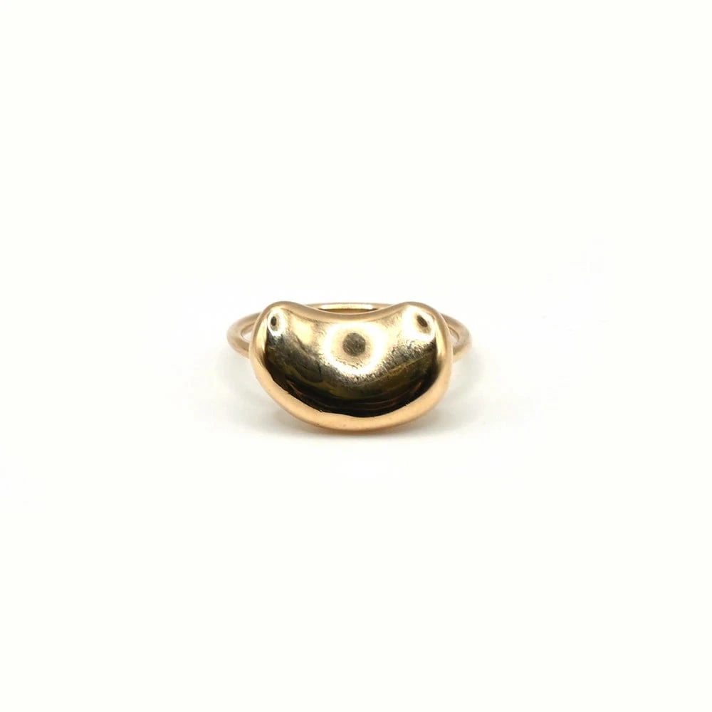 TIFFANY BEANS RING 18K GOLD: Tiffany Beans Ring 18K Gold Brand: Tiffany & Co. Type/Style: Ring Material: 18KGold, Color: Gold Size: US5 Accessories: None Accessories Notice: When purchasing pre-owned goods, please refer to the