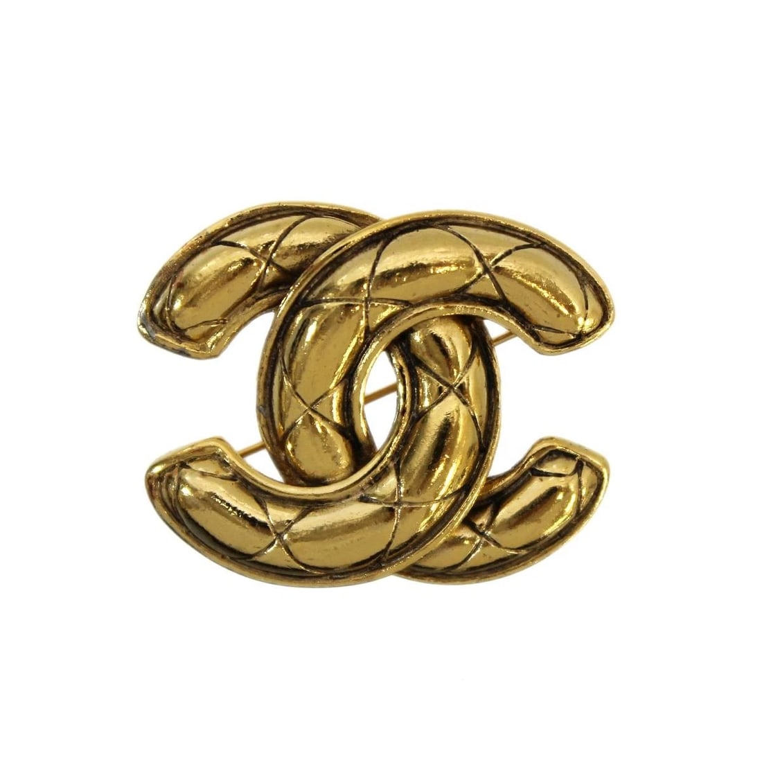 CHANEL COCO MARK BROOCH GOLD WITH BOX: Chanel Coco Mark Brooch Gold with Box Brand: Chanel Type/Style: Brooch Material: Not specified, Color: Gold Size: W: 1.8 in x H: 1.6 in x D: 0.2 in Accessories: None Accessories Notice: When