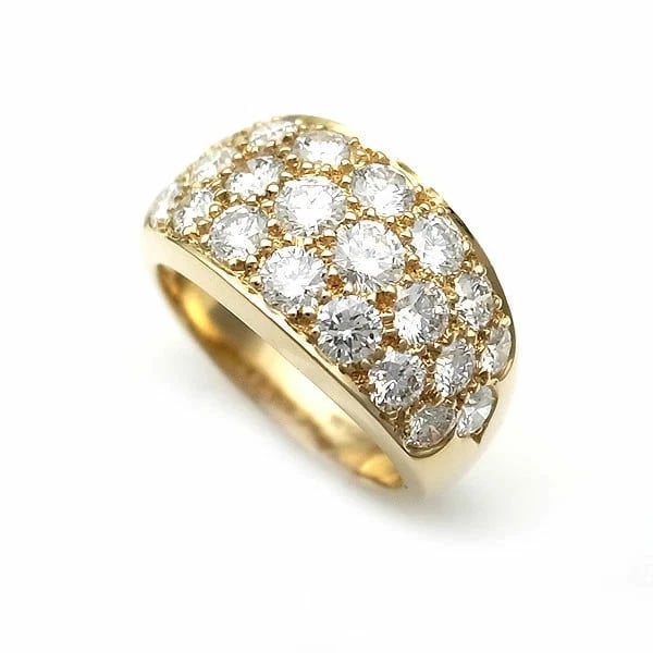 TIFFANY PAVE DIAMOND RING K18YG: Tiffany Pave Diamond Ring K18YG Brand: Tiffany & Co. Type/Style: Ring Material: 18K yellow gold (K18YG), Main Stone/Creation NATURAL Color: YELLOW GOLD Size: US7.75 Accessories: None Acces