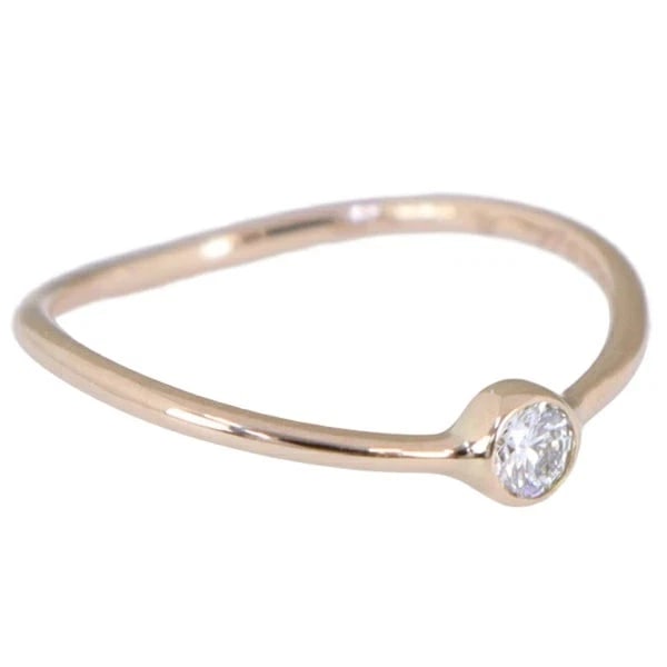 TIFFANY DIAMOND RING 750PG: Tiffany Diamond Ring 750PG Brand: Tiffany & Co. Type/Style: Ring Material: Pink Gold (K18), Main Stone/Creation NATURAL Color: PINK GOLD Size: US3.5 Accessories: None Accessories Notice: When