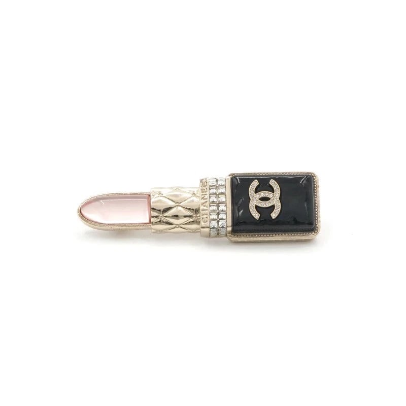 CHANEL BROOCH CORSAGE GOLD BLACK PINK RHINESTONE: CHANEL Brooch Corsage Gold Black Pink Rhinestone Brand: Chanel Type/Style: Brooch Material: GP, Color: Gold, Black, Pink Size: 2.6 in x 0.8 in Accessories: None Accessories Notice: When purchasing