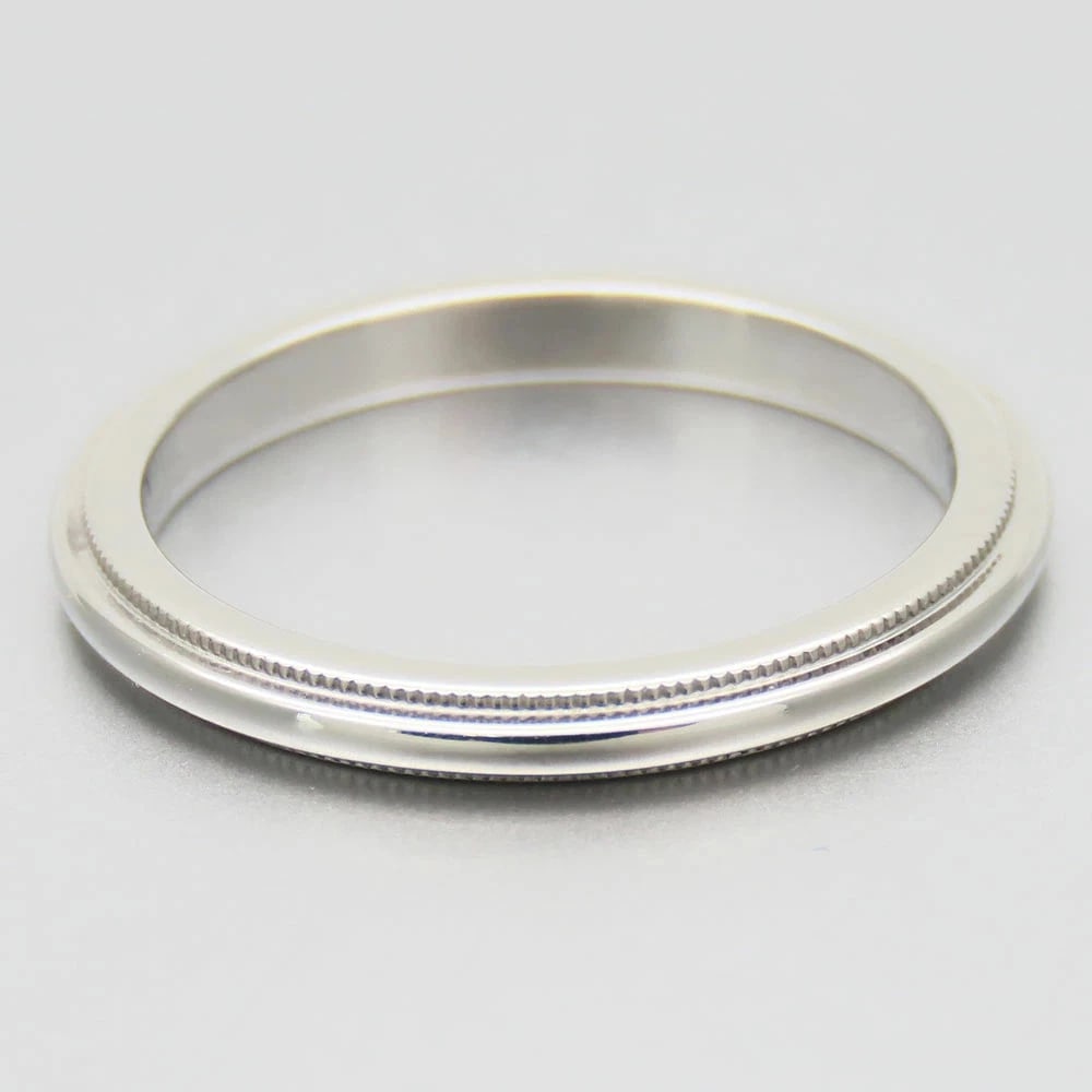 TIFFANY RING MILGRAIN PT950 - 2