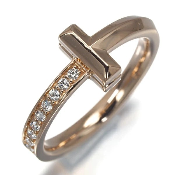 TIFFANY & CO. RING 18K PINK GOLD DIAMOND: Tiffany & Co. Ring 18K Pink Gold Diamond Brand: Tiffany & Co. Type/Style: Ring Material: 18K Pink Gold (K18), Main Stone/Creation NATURAL Color: Pink Gold Size: US 5 Accessories: None Accessories