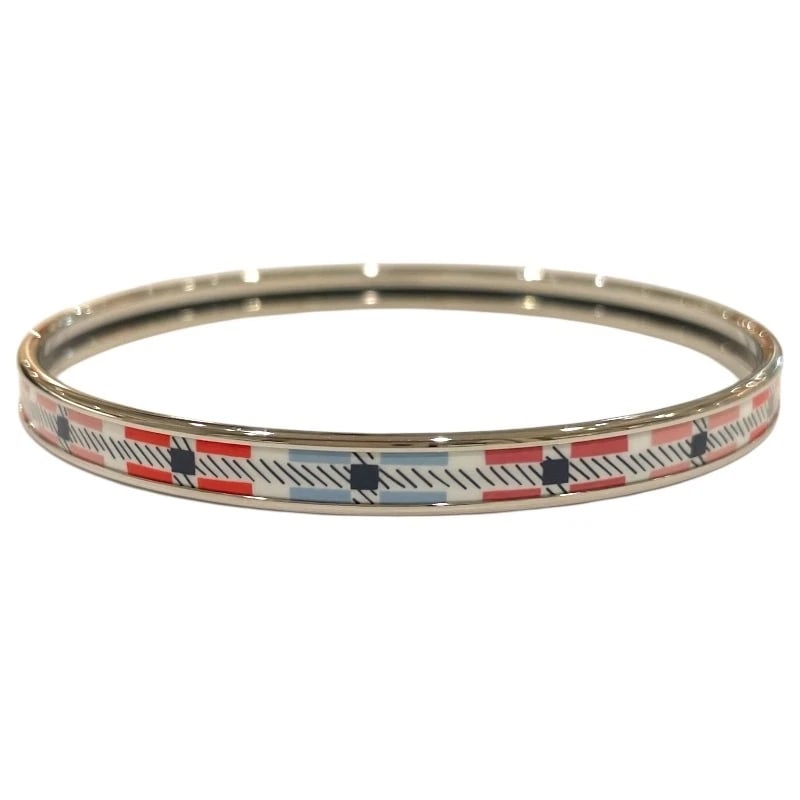 HERMES ENAMEL BRACELET ENAMEL/METAL: Hermes Enamel Bracelet Enamel/Metal Brand: Hermes Type/Style: Enamel bracelet Material: Enamel, Metal, Color: Not specified Size: Width 0.2 inches. Accessories: None Accessories Notice: Wh