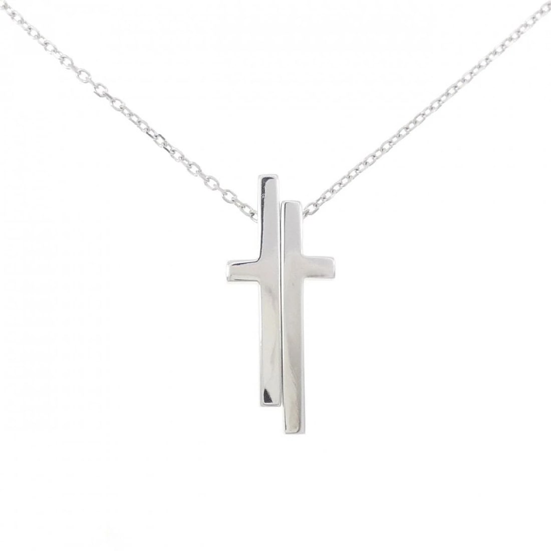 GUCCI SEPARATE CROSS NECKLACE 750 WHITE GOLD: Gucci Separate Cross Necklace 750 White Gold Brand: Gucci Type/Style: Necklace Material: 750 White Gold, Color: White Gold Size: 40-48cm Accessories: None Accessories Notice: When purchasing