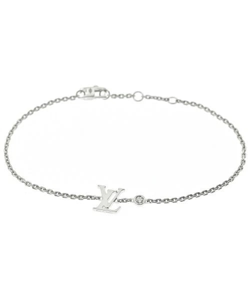 LOUIS VUITTON BRACELET BANGLE LEATHER: Louis Vuitton Bracelet Bangle Leather Brand: Louis Vuitton Type/Style: bracelet Material: K18WG, Diamond, Color: White Gold Size: Wrist circumference 6.7 in, Motif width 0.3 in Accessories: None