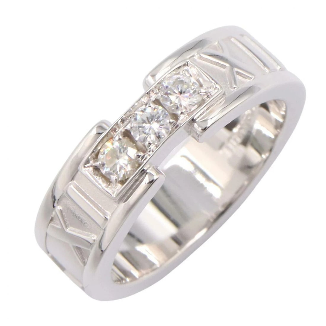 TIFFANY RING K18WG DIAMOND: Tiffany Ring K18WG Diamond Brand: Tiffany & Co. Type/Style: Ring Material: K18 White Gold (Gold Purity: 18K), Main Stone/Creation NATURAL Color: WHITE GOLD Size: US 4 Accessories: None Acc