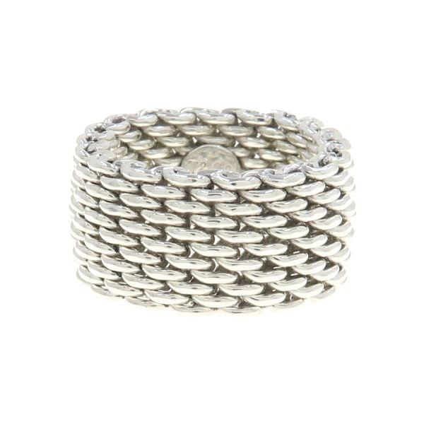 TIFFANY SOMERSET RING SILVER JEWELRY: Tiffany Somerset Ring Silver Jewelry Brand: Tiffany & Co. Type/Style: Ring Material: Sterling Silver (SV925), Main Stone/Creation NATURAL Color: STERLING SILVER Size: US5.5 Accessories: None <