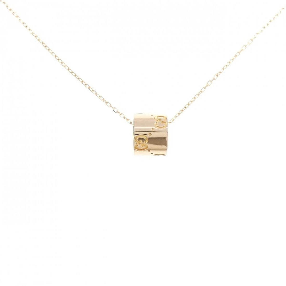 GUCCI ICON NECKLACE 750 PINK GOLD: Gucci Icon Necklace 750 Pink Gold Brand: Gucci Type/Style: Necklace Material: 750 Pink Gold, Color: PINK GOLD Size: 38-40cm Accessories: None Accessories Notice: When purchasing pre-owned