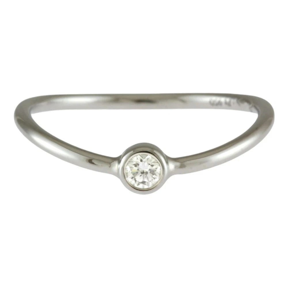 TIFFANY WAVE DIAMOND RING PT950 PLATINUM (1 of 3)