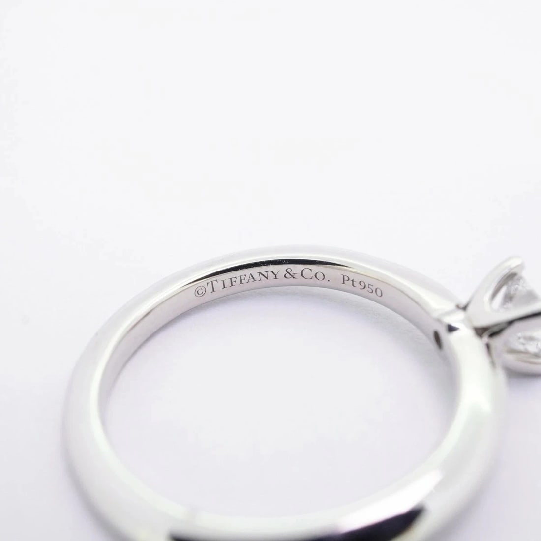 TIFFANY SOLITAIRE RING PT950 DIAMOND - 4
