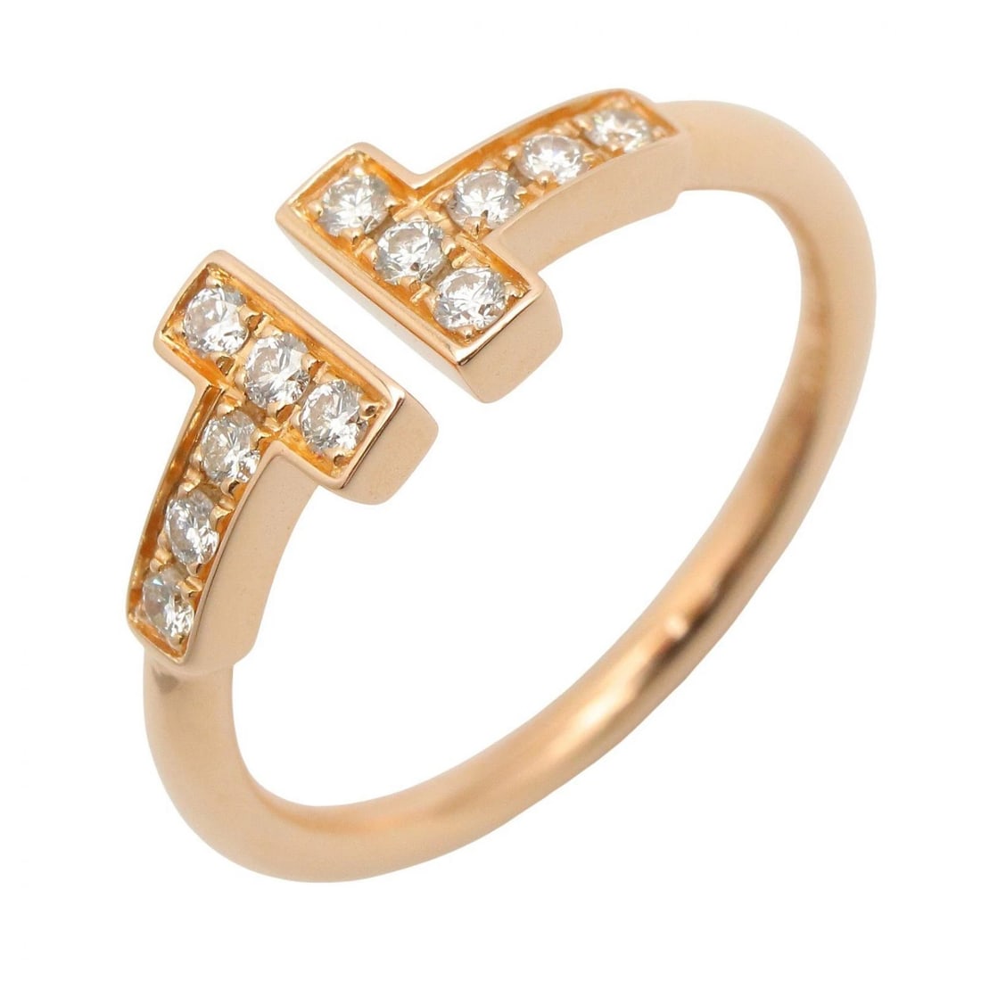TIFFANY WIRE DIAMOND RING K18PG: Tiffany Wire Diamond Ring K18PG Brand: Tiffany & Co. Type/Style: Ring Material: K18 Pink Gold (K18PG), Main Stone/Creation NATURAL Color: PINK GOLD Size: US3.55 Accessories: None Accessori