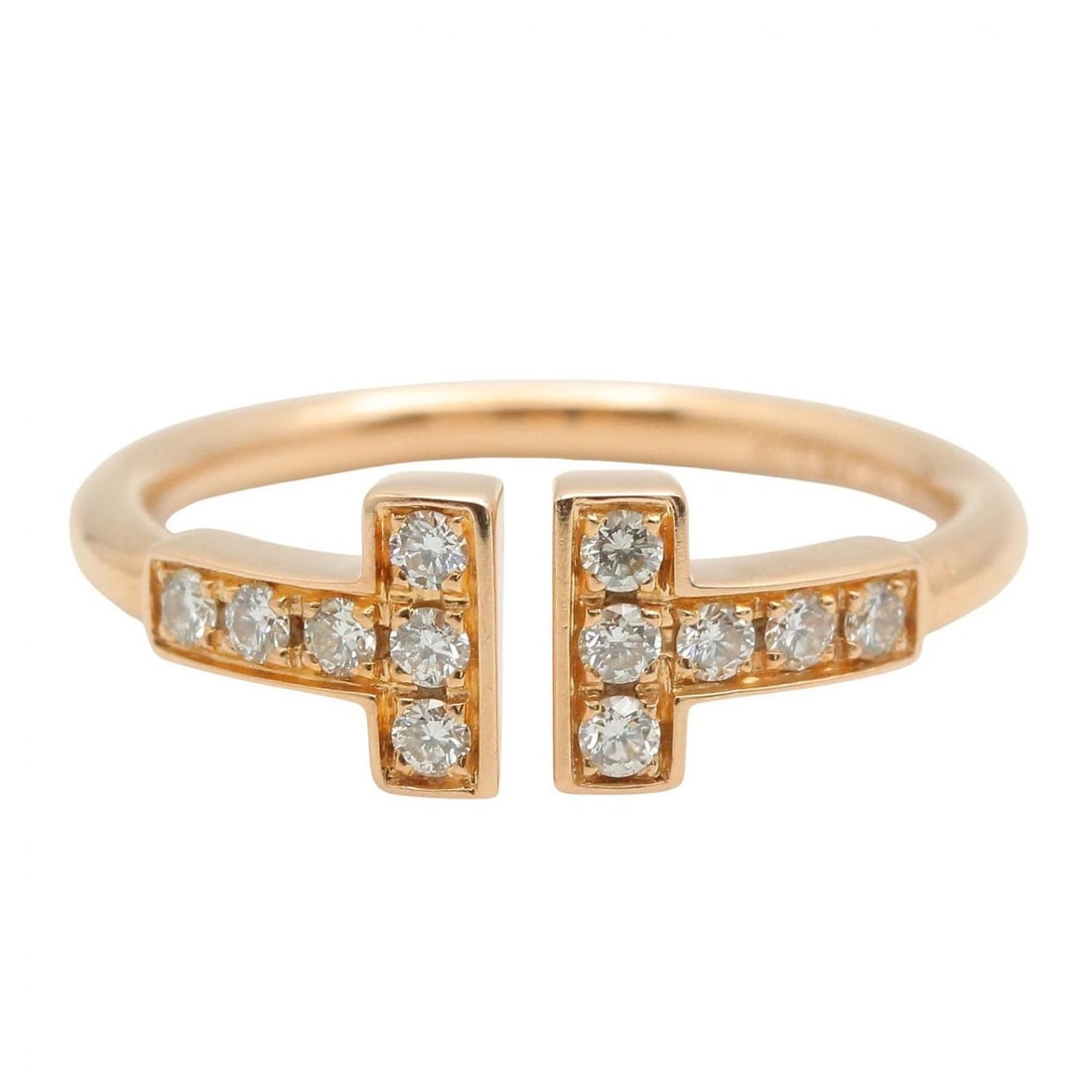 TIFFANY WIRE DIAMOND RING K18PG - 2