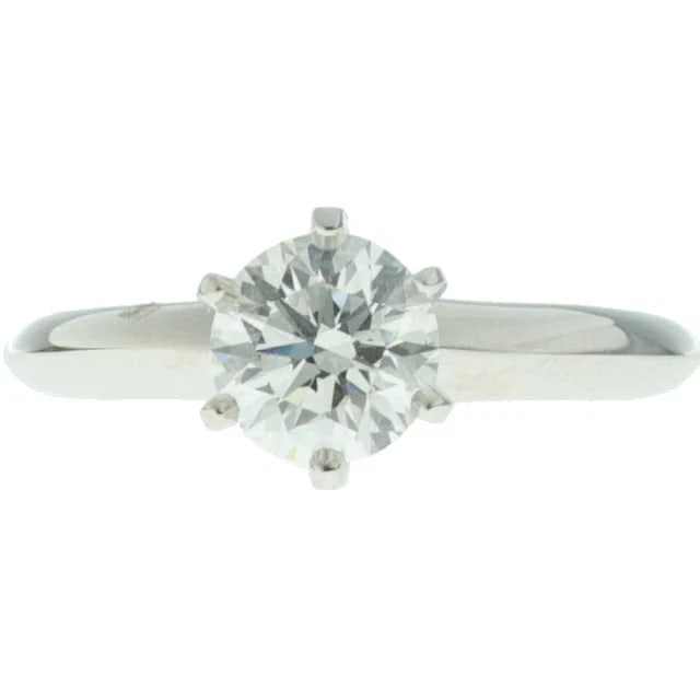TIFFANY SOLITAIRE DIAMOND RING PT950: Tiffany Solitaire Diamond Ring Pt950 Brand: Tiffany & Co. Type/Style: Ring Material: Pt950, Main Stone/Creation NATURAL Color: SILVER Size: US7.5 Accessories: None Accessories Notice: When