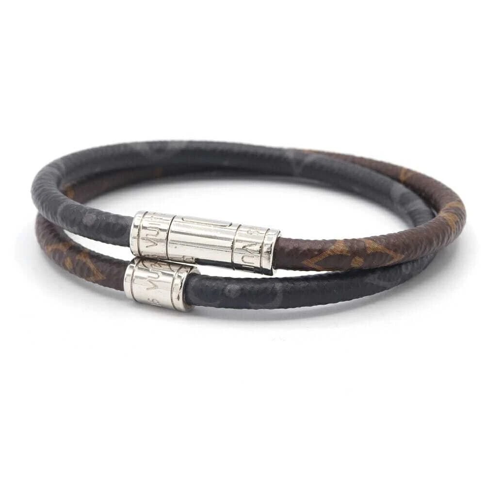 LOUIS VUITTON MONOGRAM ECLIPSE BRACELET (1 of 3)