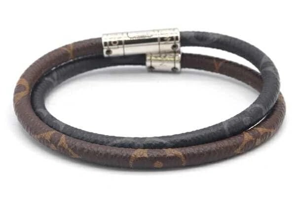 LOUIS VUITTON MONOGRAM ECLIPSE BRACELET - 2