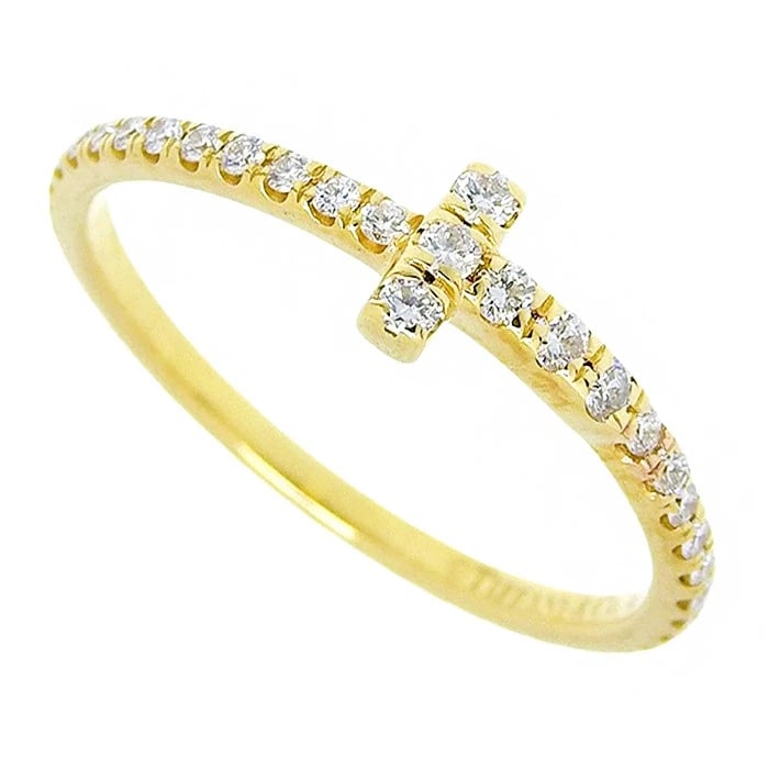 TIFFANY K18YG DIAMOND RING YELLOW GOLD: Tiffany K18YG Diamond Ring Yellow Gold Brand: Tiffany & Co. Type/Style: Ring Material: K18YG (18-karat yellow gold), Main Stone/Creation NATURAL Color: Yellow Gold Size: US 4.5 Accessories: None
