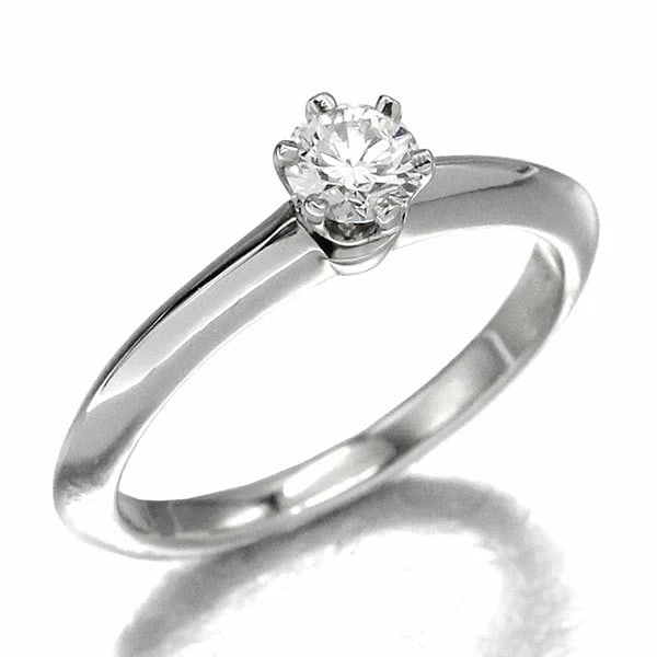 TIFFANY&CO. PLATINUM DIAMOND RING: Tiffany&Co. Platinum Diamond Ring Brand: Tiffany & Co. Type/Style: Ring Material: Platinum (Pt950), Main Stone/Creation NATURAL Color: SILVER Size: US 3.5 Accessories: None Accessories Notice: When