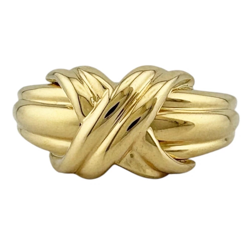 TIFFANY SIGNATURE K18YG: Tiffany Signature K18YG Brand: Tiffany & Co. Type/Style: Ring Material: K18 Yellow Gold, Color: Gold Size: US5 Accessories: None Accessories Notice: When purchasing pre-owned goods, please refer to