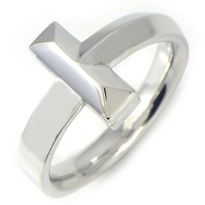 TIFFANY & CO. WIDE RING: Tiffany & Co. Wide Ring Brand: Tiffany & Co. Type/Style: Ring Material: K18 White Gold (750), Color: WHITE GOLD Size: US6 Accessories: None Accessories Notice: When purchasing pre-owned go