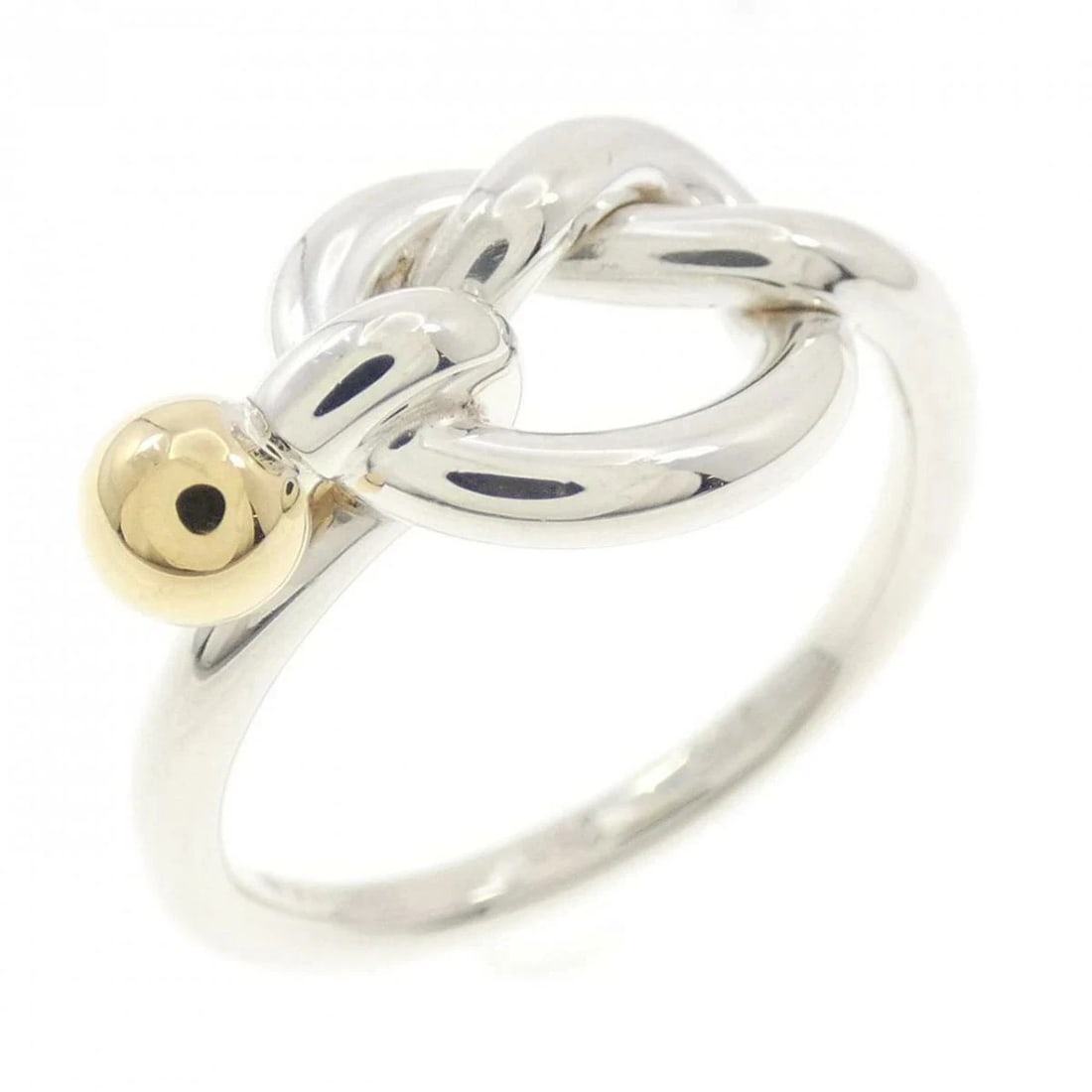 TIFFANY RING SILVER GOLD: Tiffany Ring Silver Gold Brand: Tiffany & Co. Type/Style: Ring Material: Not specified, Color: Silver, Gold Size: US5 Accessories: None Accessories Notice: When purchasing pre-owned goods,