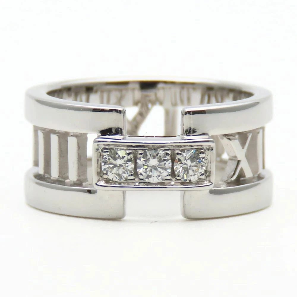 TIFFANY RING K18WG DIAMOND: Tiffany Ring K18WG Diamond Brand: Tiffany & Co. Type/Style: Ring Material: K18 White Gold & Diamonds, Main Stone/Creation NATURAL Color: WHITE GOLD Size: US 4.4 Accessories: None Accessories Notice: