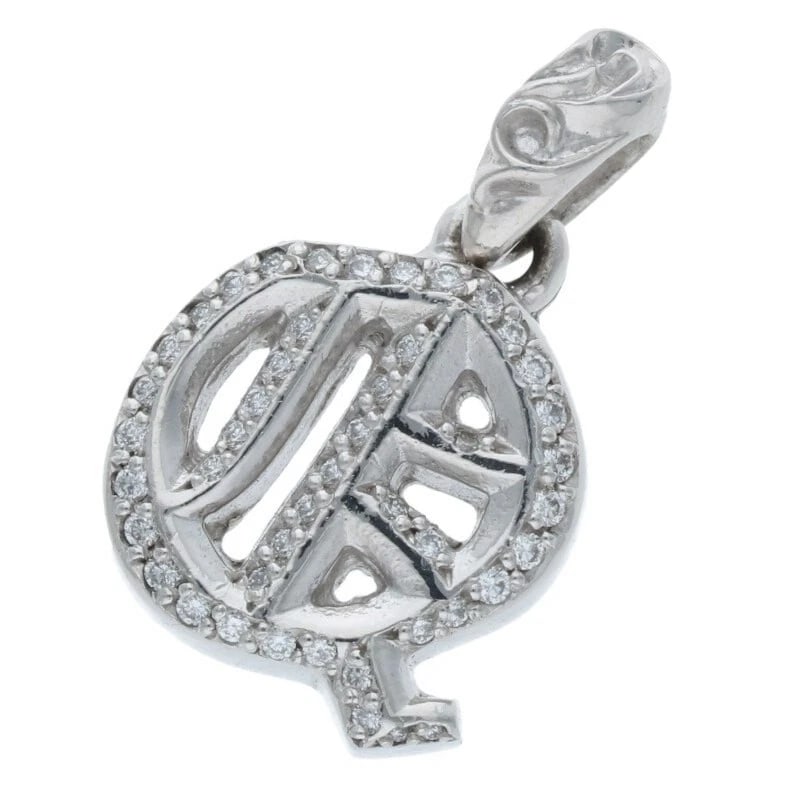 CHROME HEARTS 18K DIAMOND NECKLACE, WHITE GOLD,: Chrome Hearts 18K Diamond Necklace, White Gold, Brand: Chrome Hearts Type/Style: necklace Material: 18K Gold, Color: White Gold, Clear Size: Dimensions approximately 0.7 inches wide and 1.1 inches