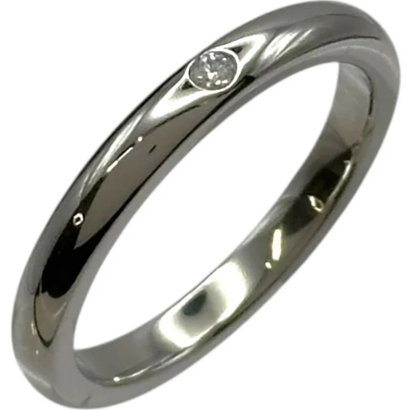 TIFFANY & CO PT950 DIAMOND STACKING: Tiffany & Co Pt950 Diamond Stacking Brand: Tiffany & Co. Type/Style: Ring Material: Pt950, Main Stone/Creation Natural Color: Silver Size: US 7.25 Accessories: None Accessories Notice: Whe