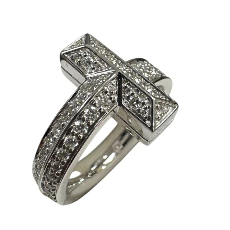 TIFFANY&CO T ONE DIAMOND RING: Tiffany&Co T One Diamond Ring Brand: Tiffany & Co. Type/Style: Ring Material: 750 White Gold (WG), Main Stone/Creation NATURAL Color: WHITE GOLD Size: US 3.25 Accessories: None Accessories