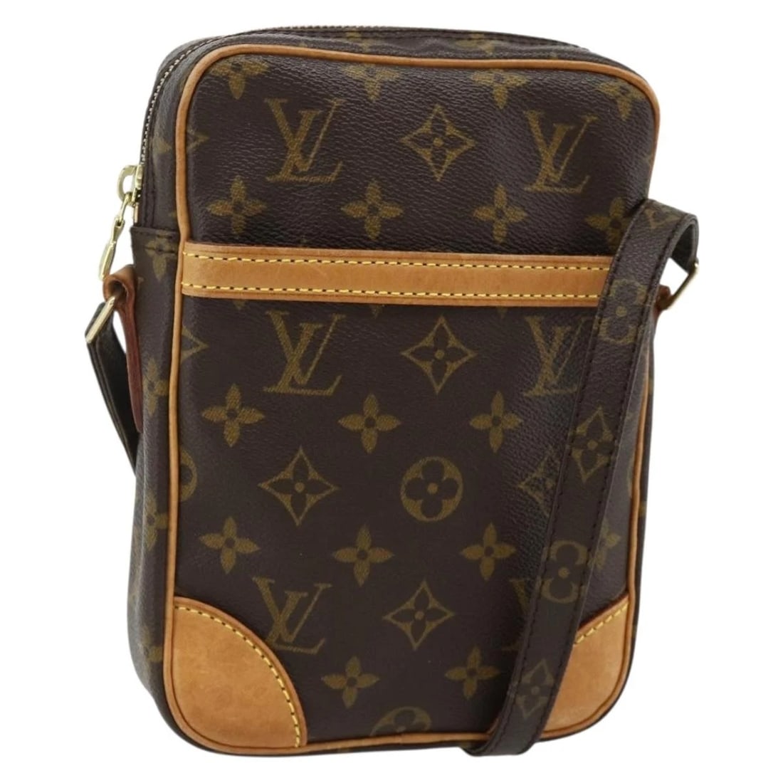 LOUIS VUITTON MONOGRAM DANUBE SHOULDER BAG: LOUIS VUITTON Monogram Danube Shoulder Bag Brand: LOUIS VUITTON Type/Style: Shoulder Bag Material: Monogram Canvas Color: Monogram Size: Size(Inch) W6.1 x H8.3 x D1.8inch(Approx) Accessories: None
