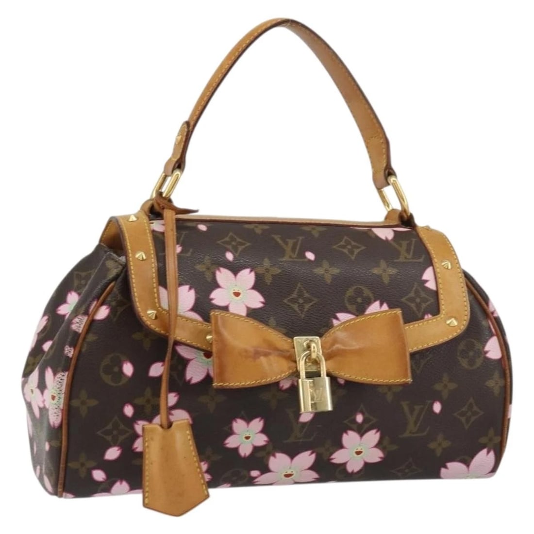 LOUIS VUITTON MONOGRAM CHERRY BLOSSOM SAC RETRO PM HAND BAG: LOUIS VUITTON Monogram Cherry Blossom Sac Retro PM Hand Bag Brand: LOUIS VUITTON Type/Style: Hand Bag Material: Monogram Canvas Color: Monogram Size: Size(Inch) W12.6 x H7.1 x D3.9inch(Approx) Acc