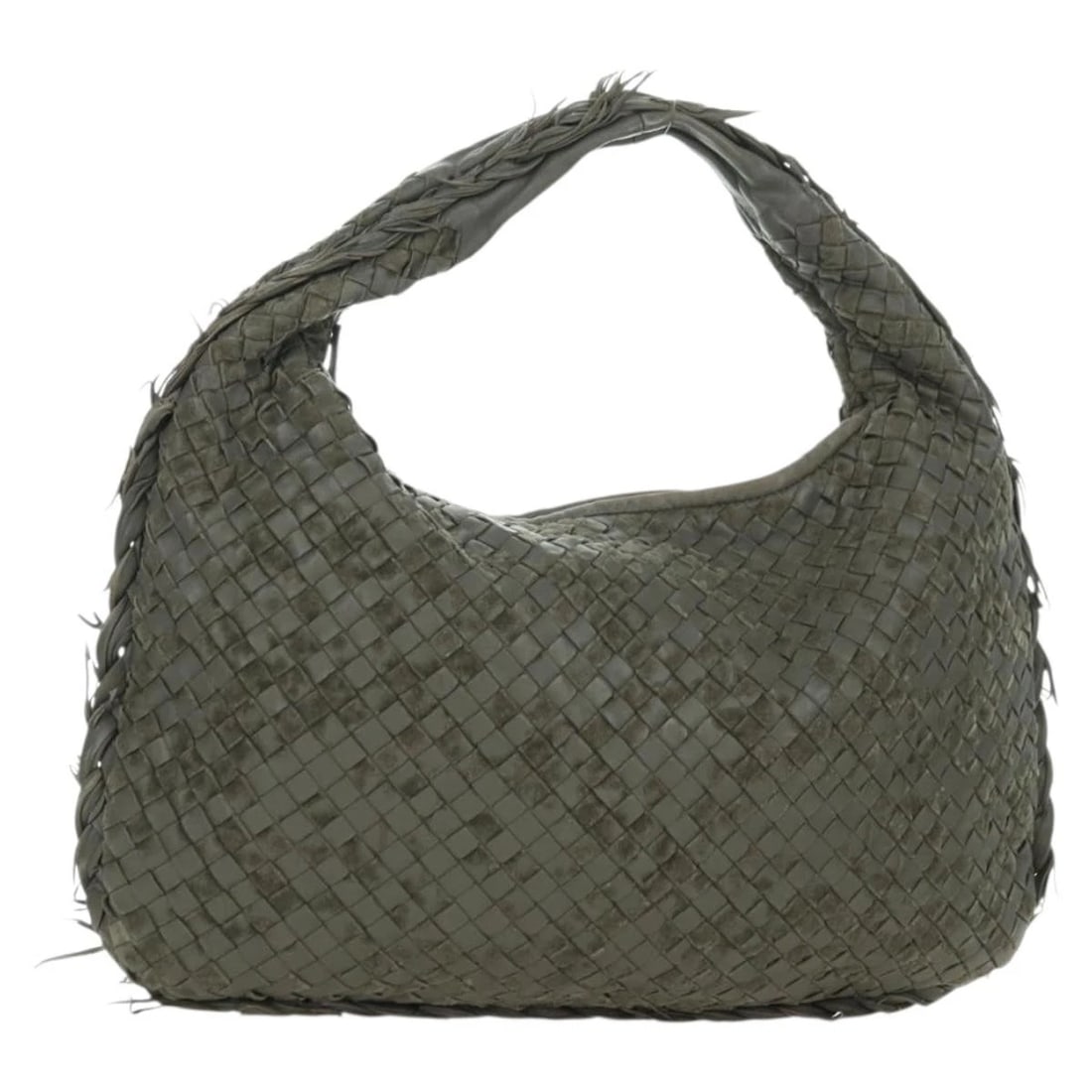 BOTTEGA VENETA INTRECCIATO HOBO SHOULDER BAG: BOTTEGA VENETA INTRECCIATO Hobo Shoulder Bag Brand: BOTTEGAVENETA Type/Style: Shoulder Bag Material: Leather Color: Brown Size: Size(Inch) W15.7 x H9.4inch(Approx) Accessories: None Access