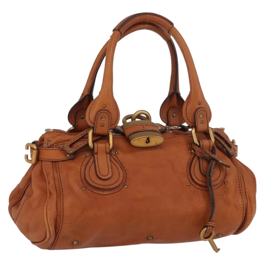 CHLOE PADDINGTON HAND BAG LEATHER BROWN GOLD (1 of 12)