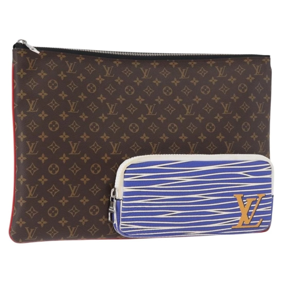 LOUIS VUITTON MONOGRAM PATCHWORK POCHETTE A4 CLUTCH BAG: LOUIS VUITTON Monogram Patchwork Pochette A4 Clutch Bag Brand: LOUIS VUITTON Type/Style: Clutch Bag Material: Monogram Canvas Color: Monogram Size: Size(Inch) W13.4 x H9.4inch(Approx) Accessories: