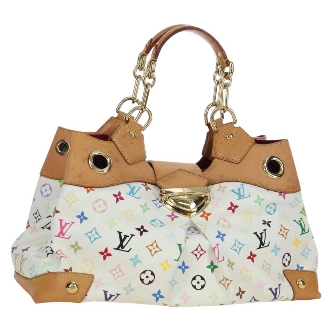 LOUIS VUITTON MONOGRAM MULTICOLOR URSULA TOTE BAG: LOUIS VUITTON Monogram Multicolor Ursula Tote Bag Brand: LOUIS VUITTON Type/Style: Tote Bag Material: Monogram Multicolor Canvas Color: White Size: Size(Inch) W16.5 x H10.6 x D4.7inch(Approx)