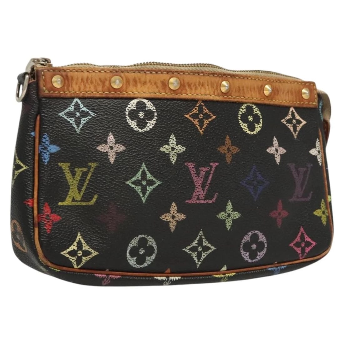 LOUIS VUITTON MONOGRAM MULTICOLOR POCHETTE ACCESSOIRES: LOUIS VUITTON Monogram Multicolor Pochette Accessoires Brand: LOUIS VUITTON Type/Style: Accessory Pouch Material: Monogram Multicolor Canvas Color: Black Size: Size(Inch) W8.5 x H4.9 x D1.6inch(Approx
