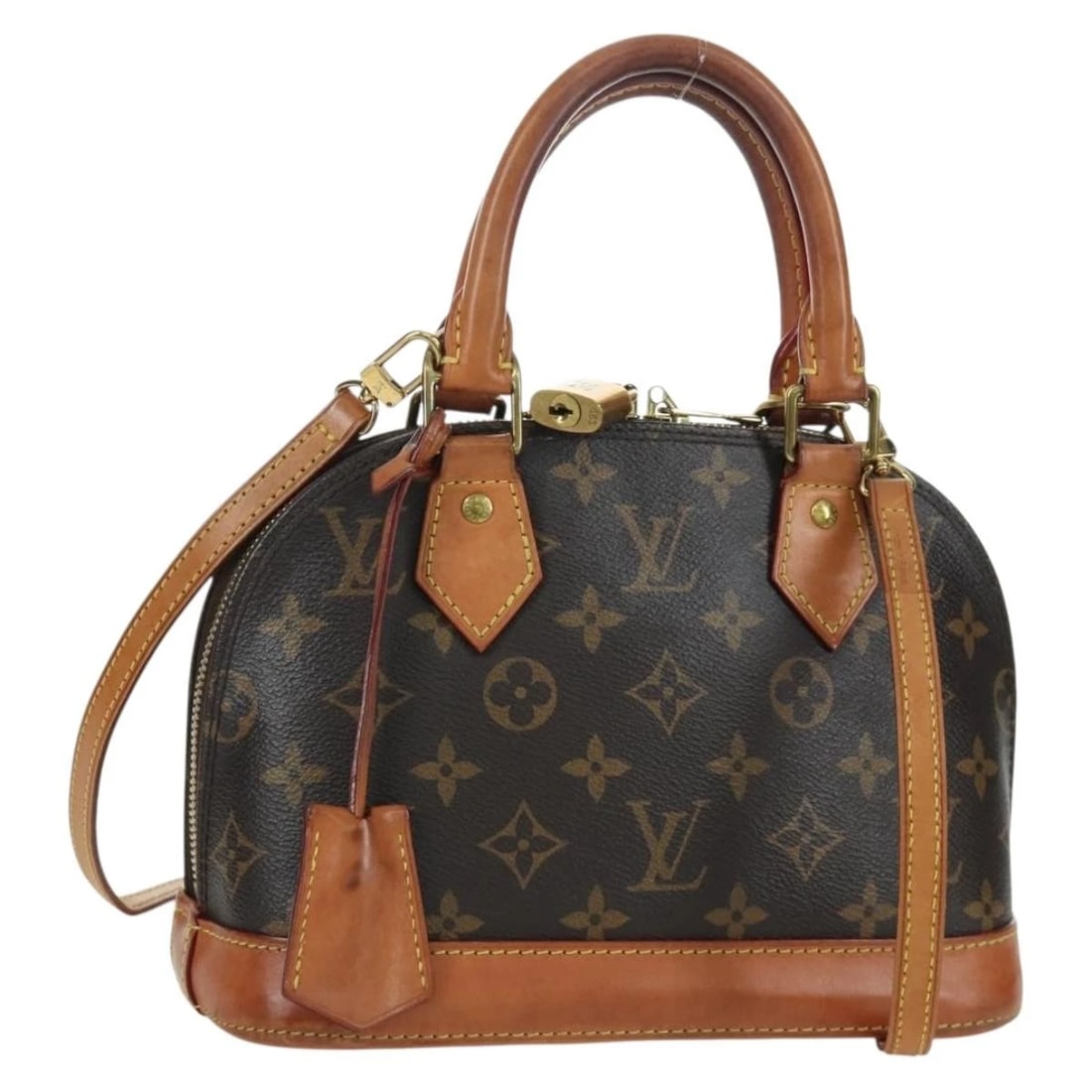 LOUIS VUITTON MONOGRAM ALMA BB HAND BAG: LOUIS VUITTON Monogram Alma BB Hand Bag Brand: LOUIS VUITTON Type/Style: Hand Bag Material: Monogram Canvas Color: Monogram Size: Size(Inch) W9.3 x H6.9 x D4.5inch(Approx) Accessories: None