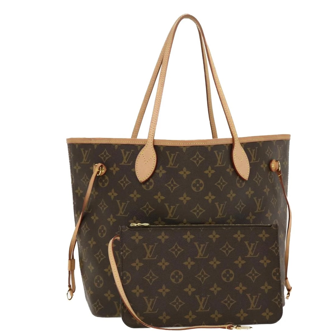LOUIS VUITTON MONOGRAM NEVERFULL MM TOTE BAG: LOUIS VUITTON Monogram Neverfull MM Tote Bag Brand: LOUIS VUITTON Type/Style: Tote Bag Material: Monogram Canvas Color: Monogram Size: Size(Inch) W12.6 x H11.8 x D6.7inch(Approx) Accessories: None