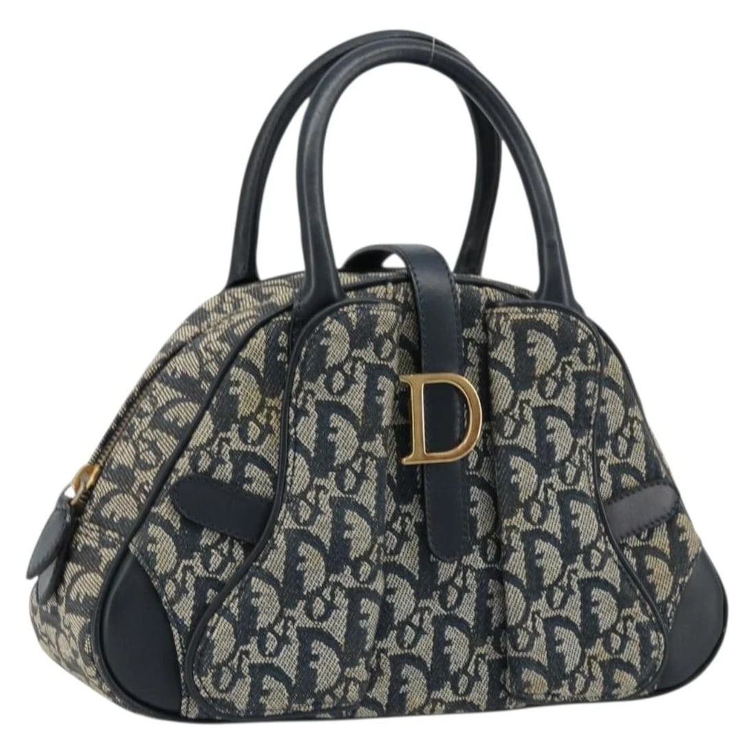 CHRISTIAN DIOR TROTTER CANVAS DOUBLE SADDLE BOSTON BAG (1 of 11)