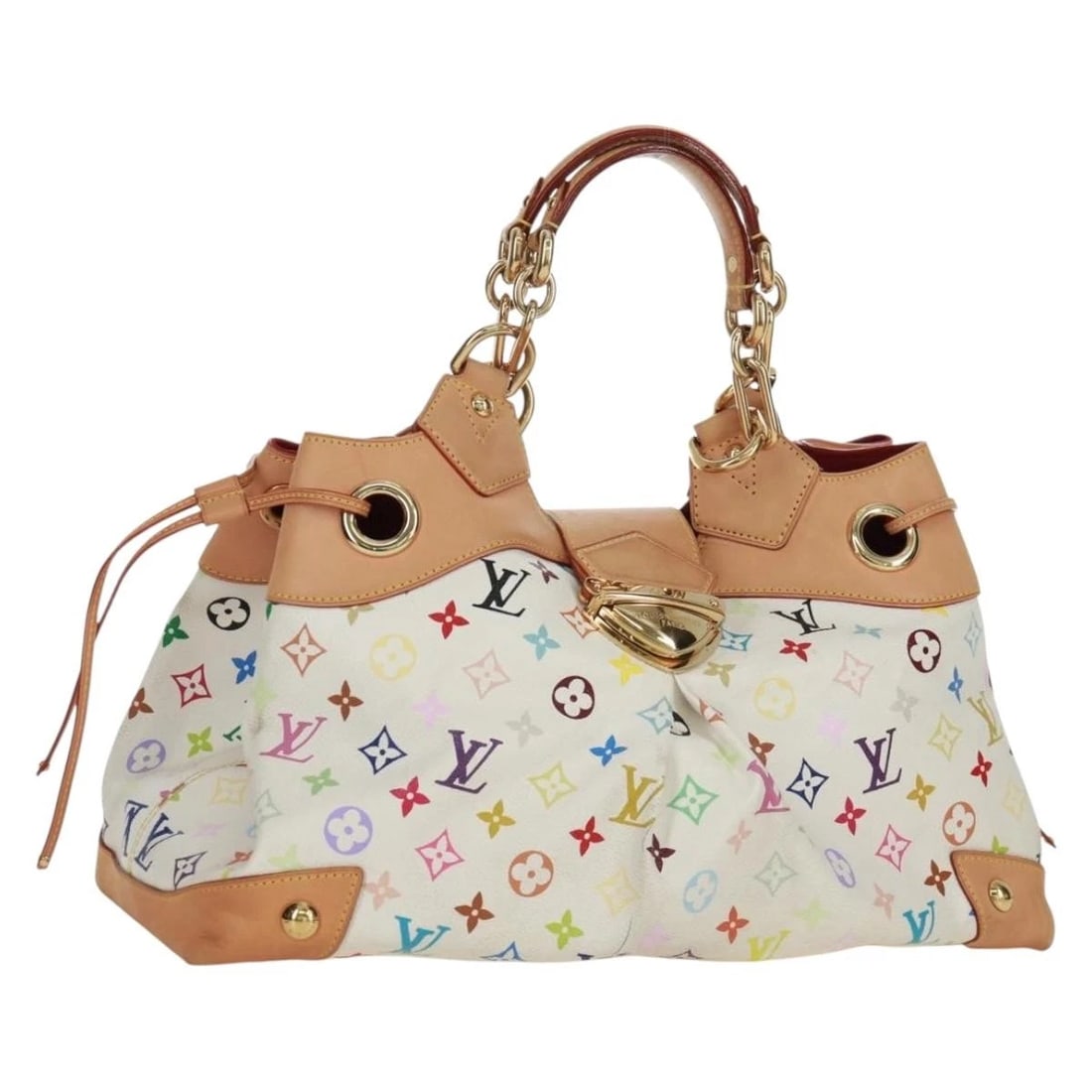LOUIS VUITTON MONOGRAM MULTICOLOR URSULA TOTE BAG: LOUIS VUITTON Monogram Multicolor Ursula Tote Bag Brand: LOUIS VUITTON Type/Style: Tote Bag Material: Monogram Multicolor Canvas Color: White Size: Size(Inch) W16.5 x H10.6 x D4.7inch(Approx)