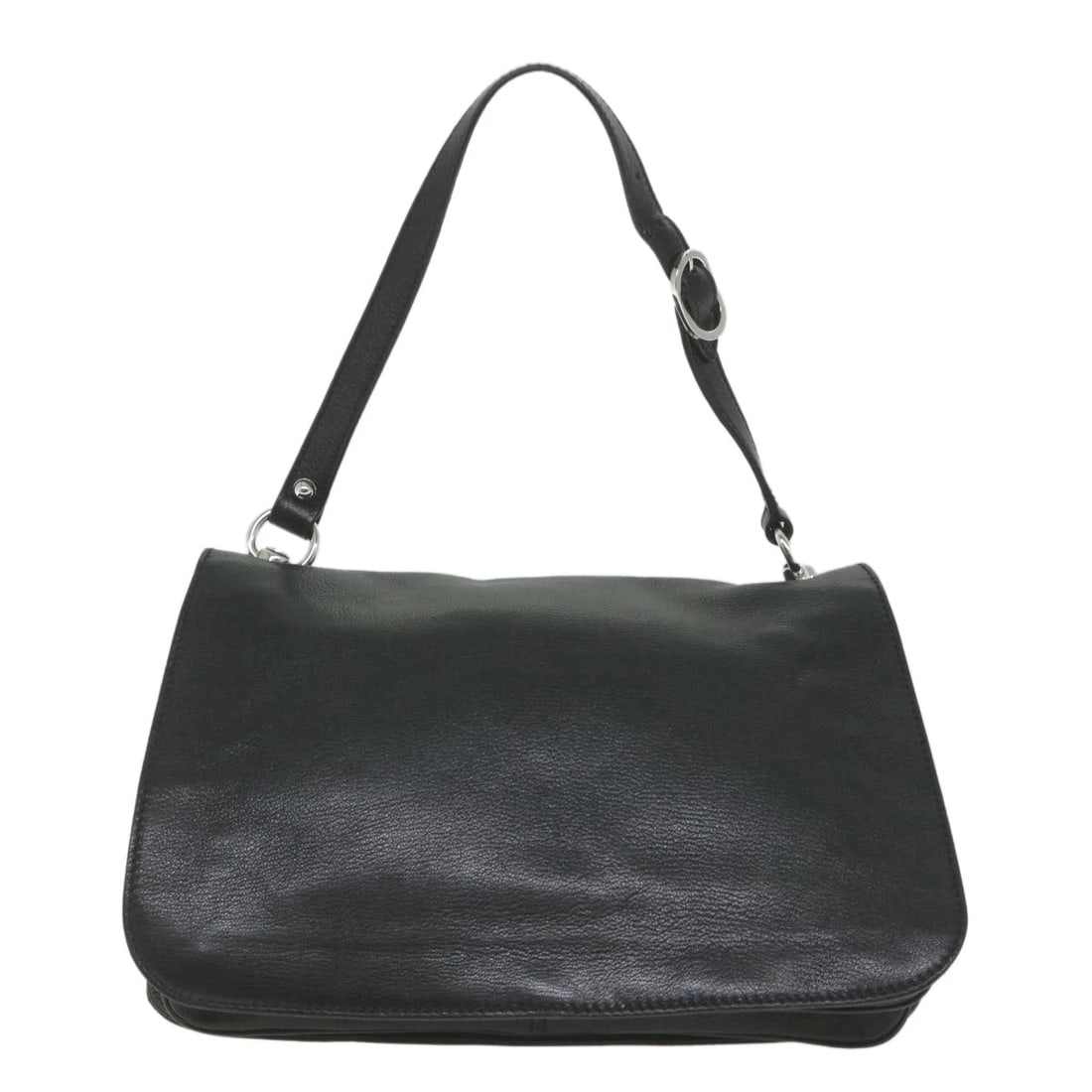 GUCCI INTERLOCKING SHOULDER BAG LEATHER BLACK - 2