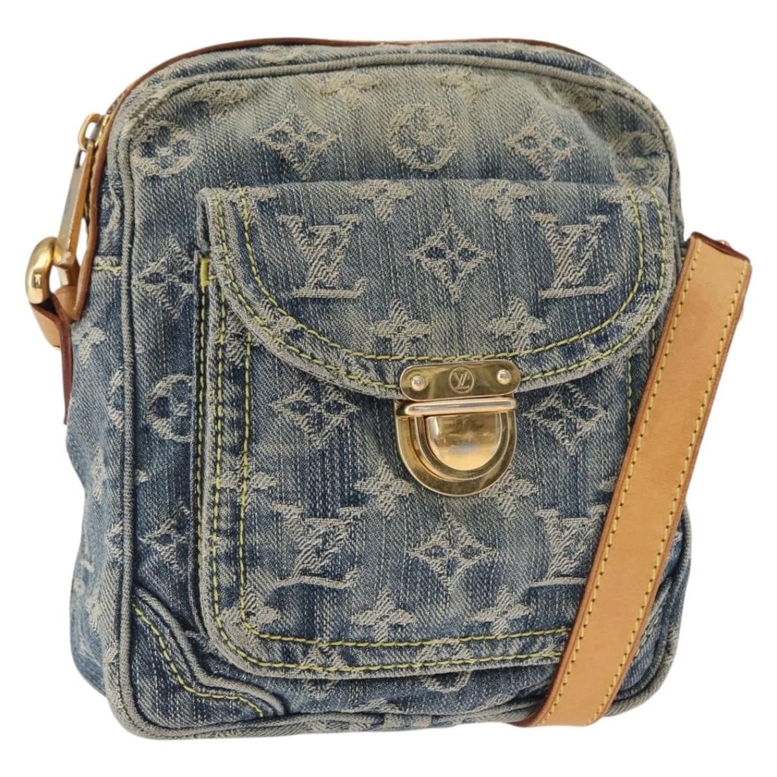 LOUIS VUITTON MONOGRAM DENIM CAMERA BAG (1 of 10)