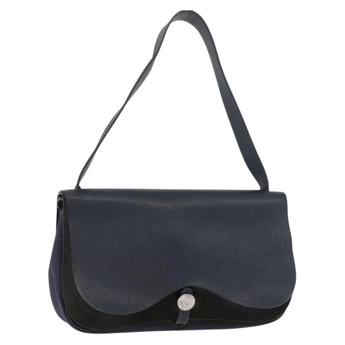 HERMES SAC COLORADO MM SHOULDER BAG: HERMES Sac Colorado MM Shoulder Bag Brand: HERMES Type/Style: Shoulder Bag Material: Leather Color: Navy/Silver Size: Size(Inch) W10.6 x H6.3 x D2.8inch(Approx) Accessories: None Accessories Notice: