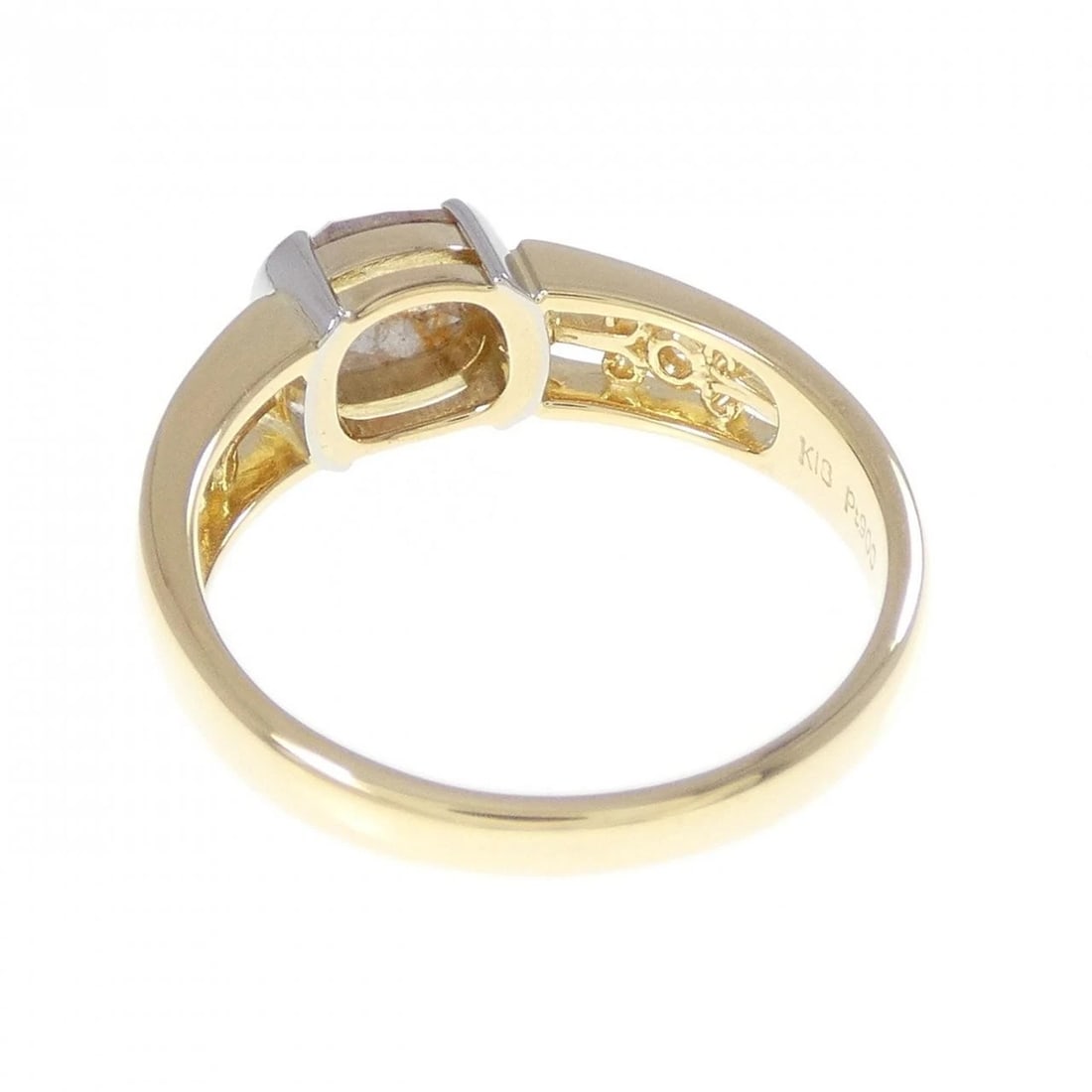 K18YG/PT900 DIAMOND RING - 2