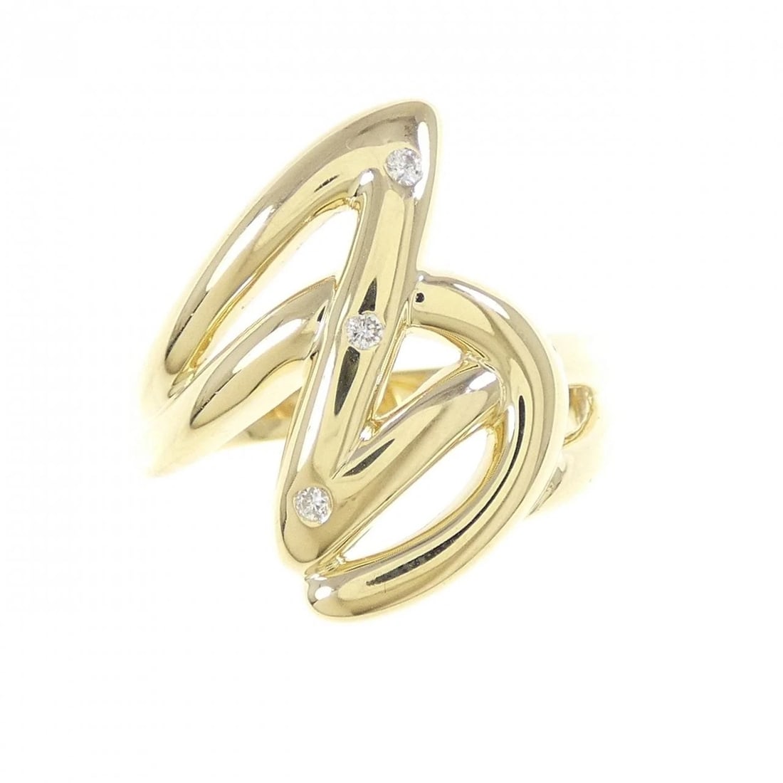 K18YG DIAMOND RING - 2
