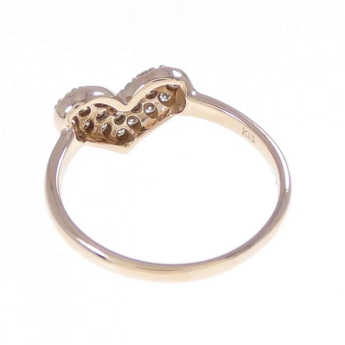 K18PG HEART DIAMOND RING - 2