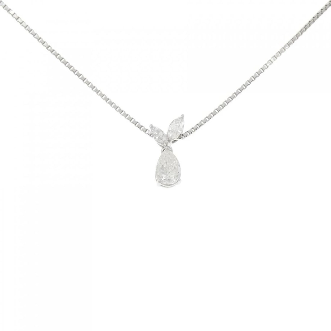 PT900/PT850 DIAMOND NECKLACE: PT900/PT850 Diamond Necklace Brand: Unbranded Type/Style: Diamond Necklace Material: Platinum900/Platinum850, Main Stone/Creation Natural Color: Silver Size: 45cmActual Size Pendant length approx. x