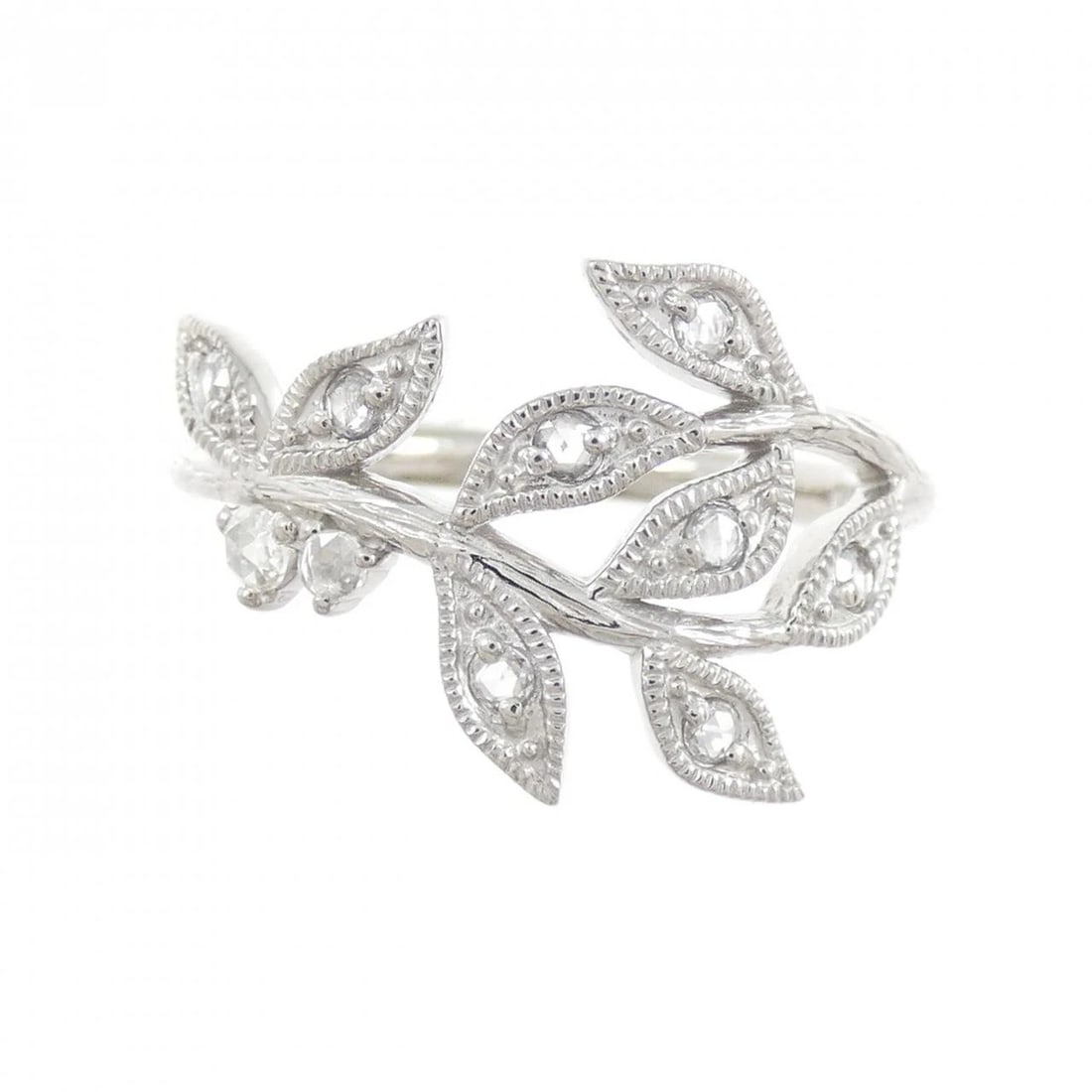 K18WG DIAMOND RING - 2