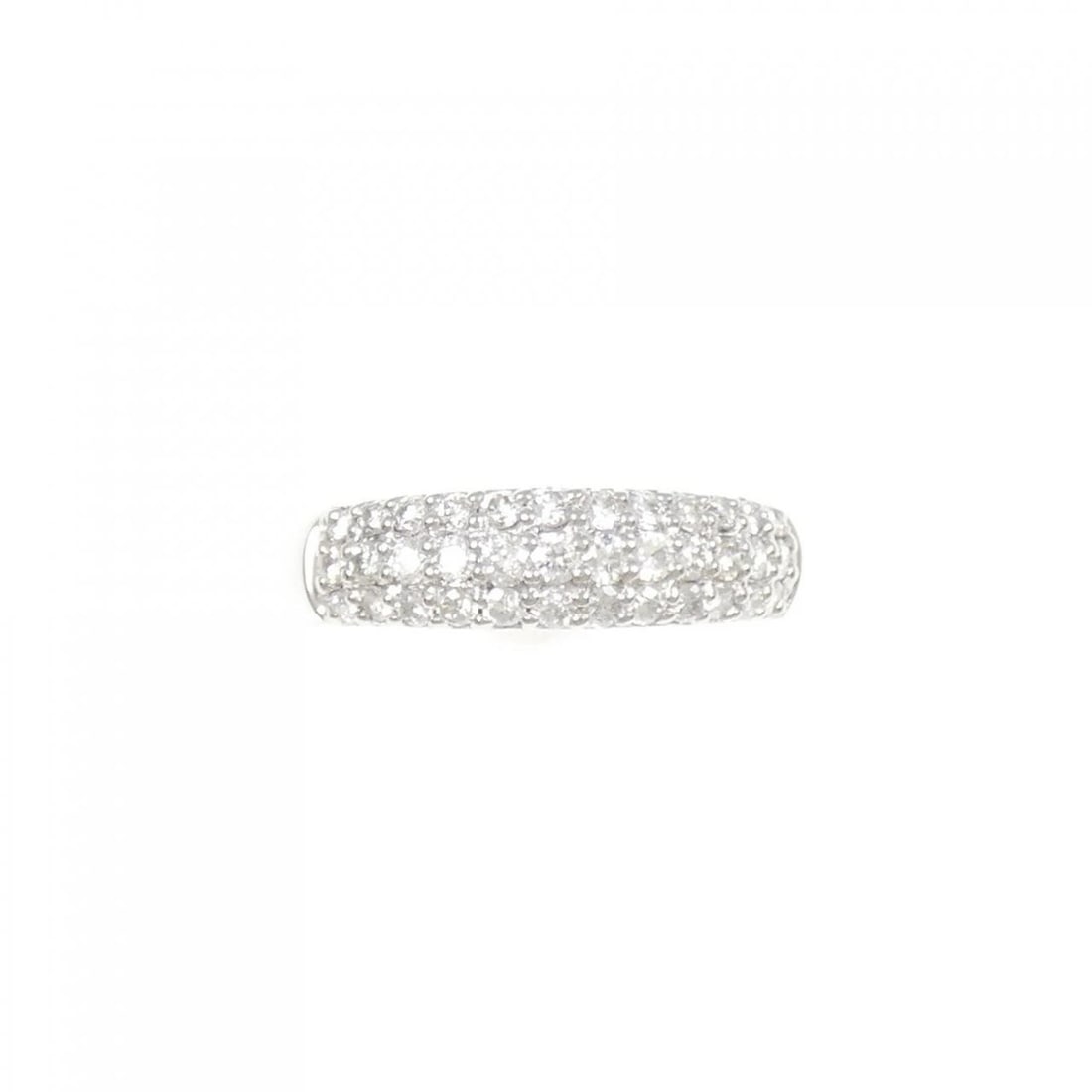 PT900 PAVE DIAMOND RING: PT900 Pave Diamond Ring Brand: Unbranded Type/Style: Diamond Ring Material: Platinum900, Main Stone/Creation Natural Color: Silver Size: US 5 1/2 Accessories: None Accessories Notice: When purchasing